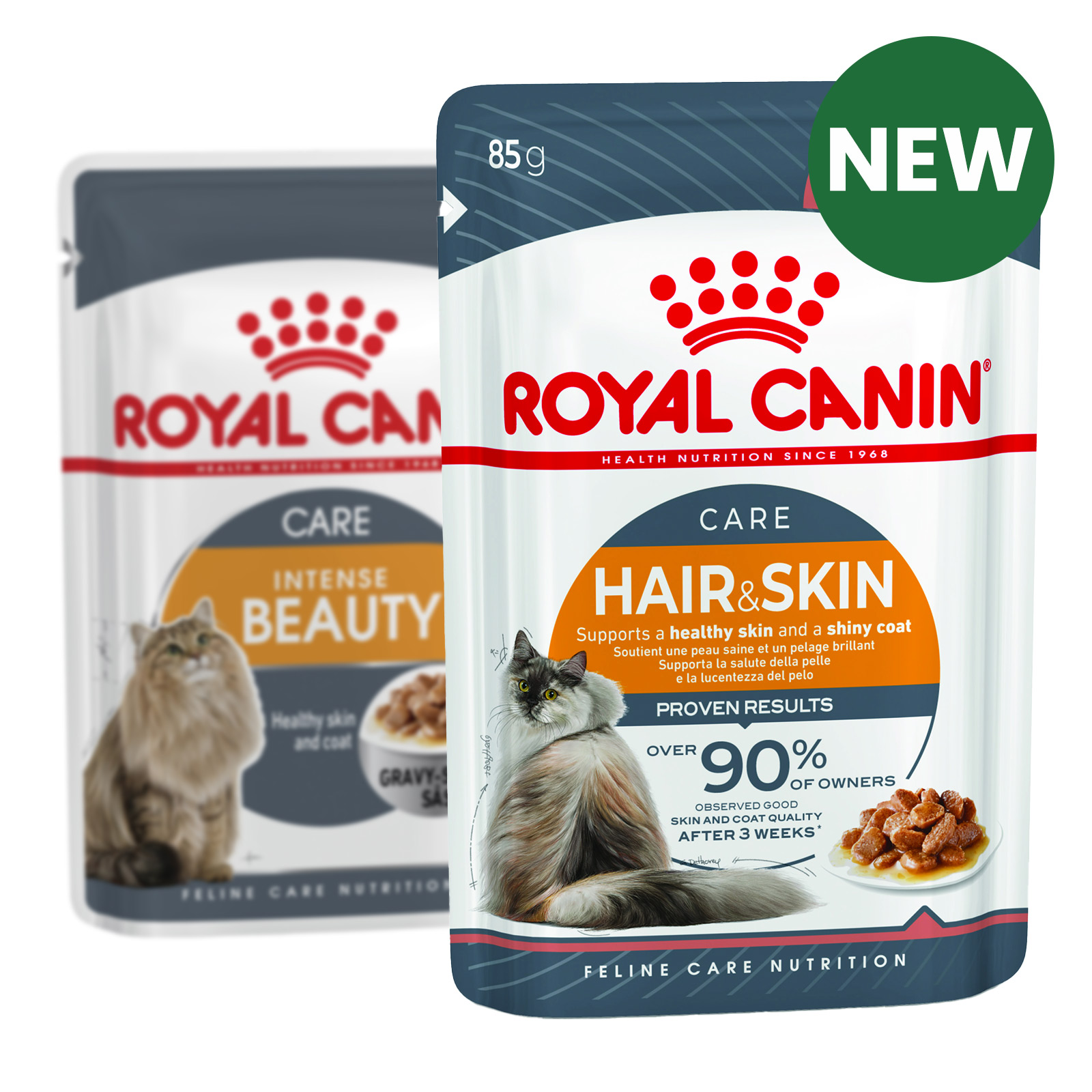 Royal Canin Hair And Skin Care Slices In Gravy Adult Pouches Wet Cat