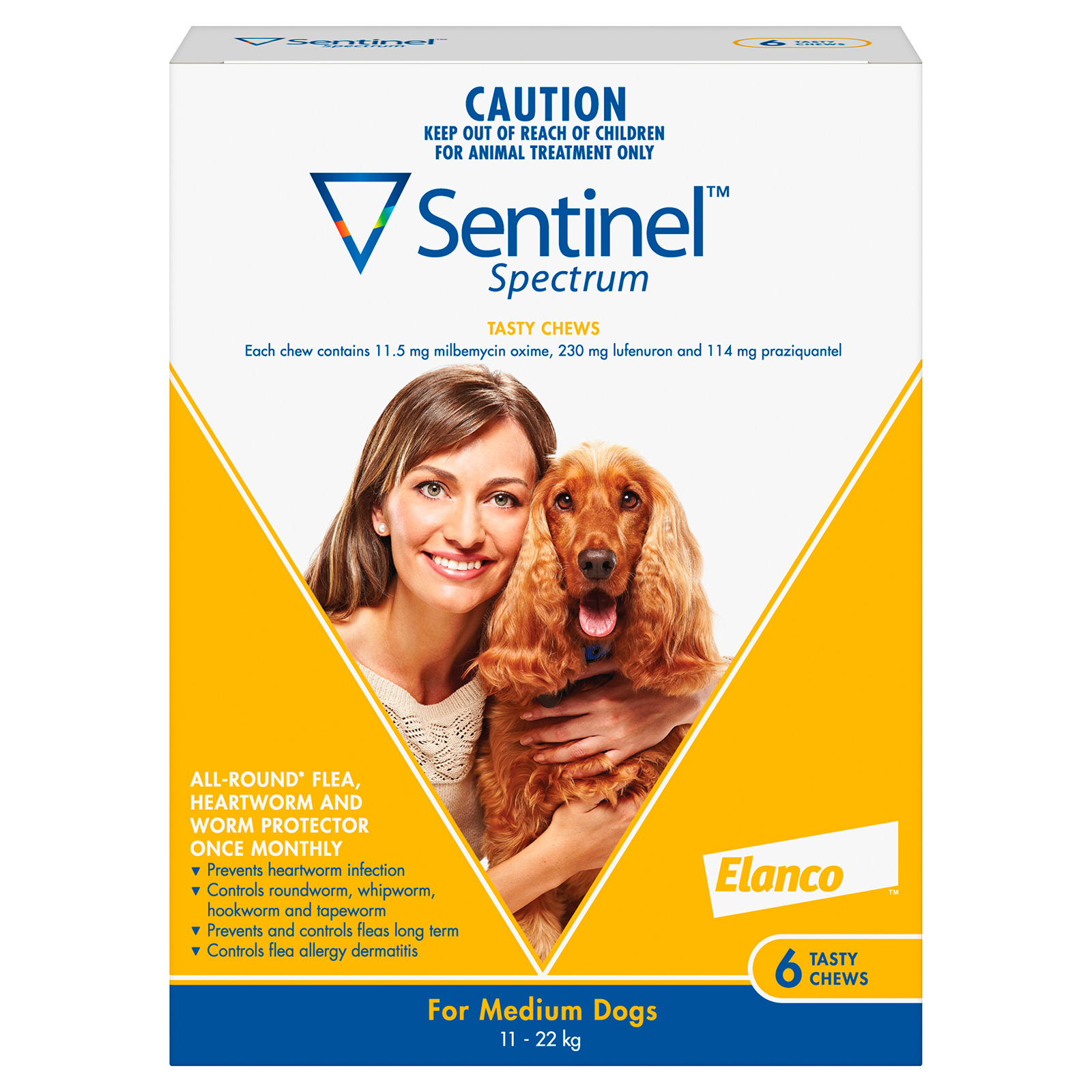 Sentinel spectrum large deals dog 6 pack