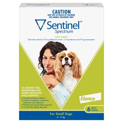 Sentinel Spectrum For Dogs 11 22kg Yellow 6 Pack 99.99