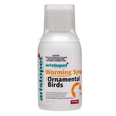 Aristopet Worming Syrup Plus Praziquantel for Ornamental Birds 125ml