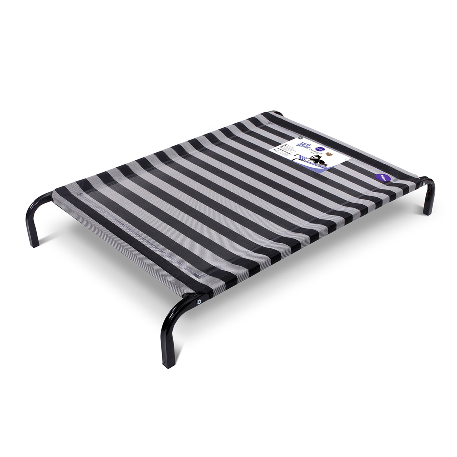 Kazoo Classic Daydream Trampoline Black White Large Dog Bed 111.29