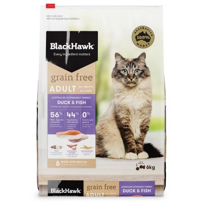 Black Hawk Grain Free Duck And Fish Adult Dry Cat Food 6kg