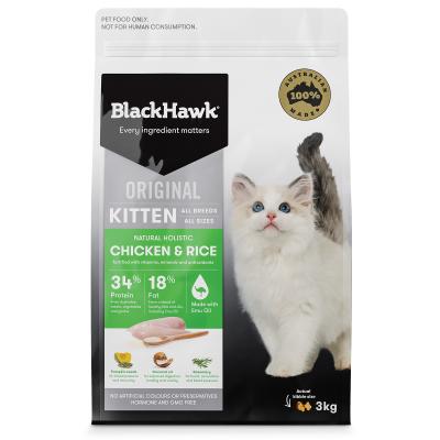 Black Hawk Chicken And Rice Kitten Dry Cat Food 3kg