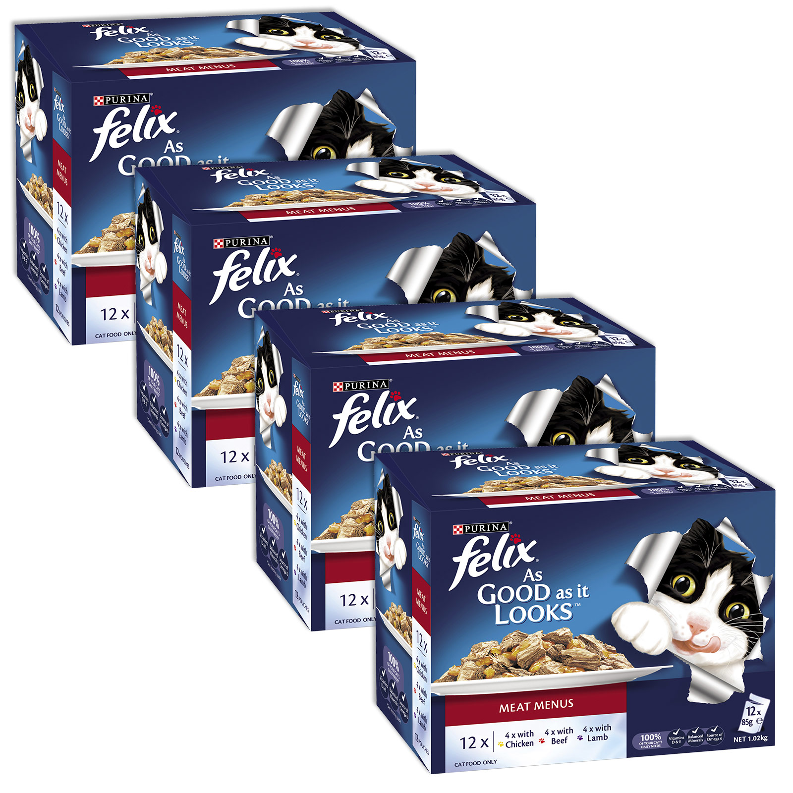 Felix 48 pouches cat food best sale