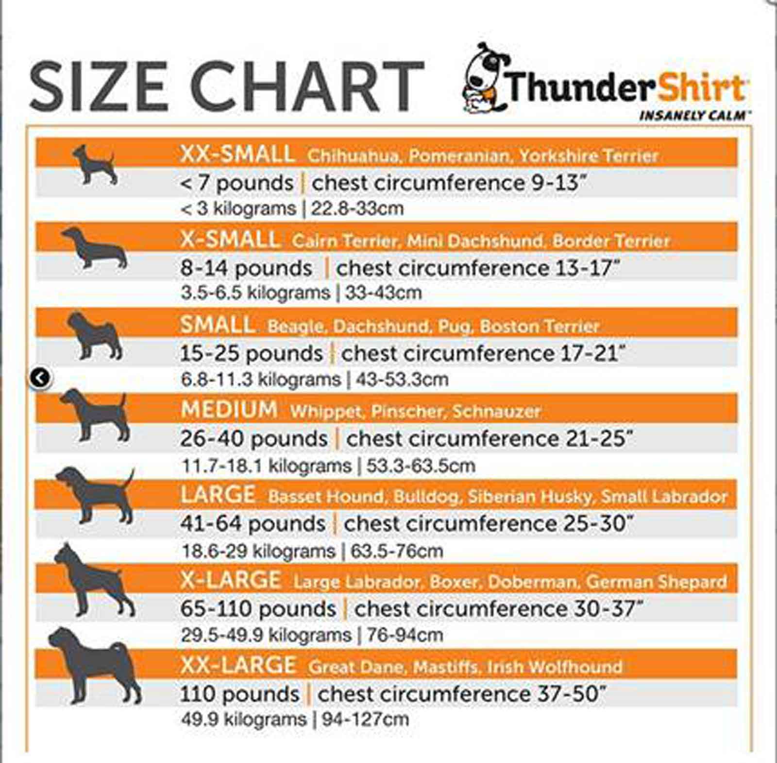 ThunderShirt For Anxiety Small Fits Chest 43 53cm For Dogs 7 11kg 72.52