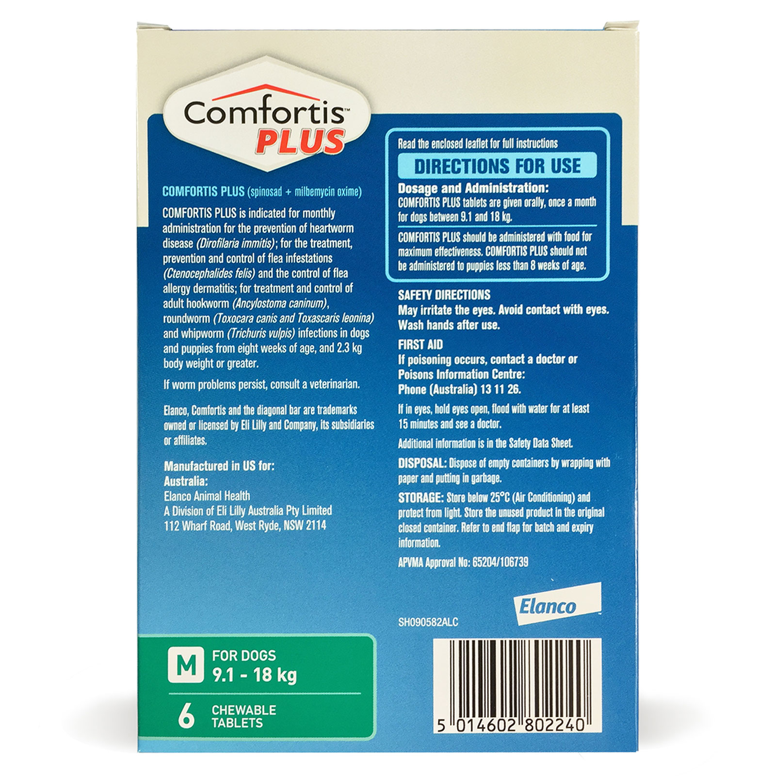 Comfortis plus 2024 green 6 pack