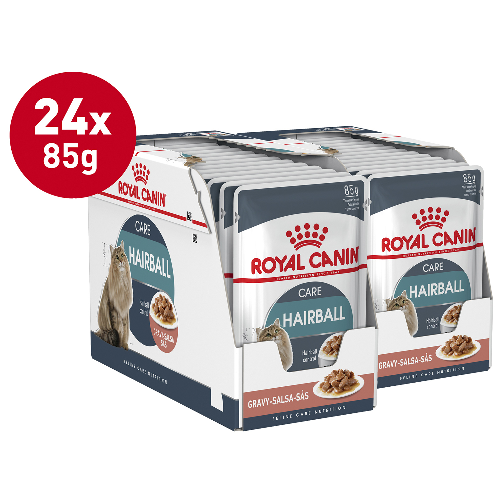 Royal Canin Hairball Care In Gravy Adult Pouches Wet Cat Food 85g