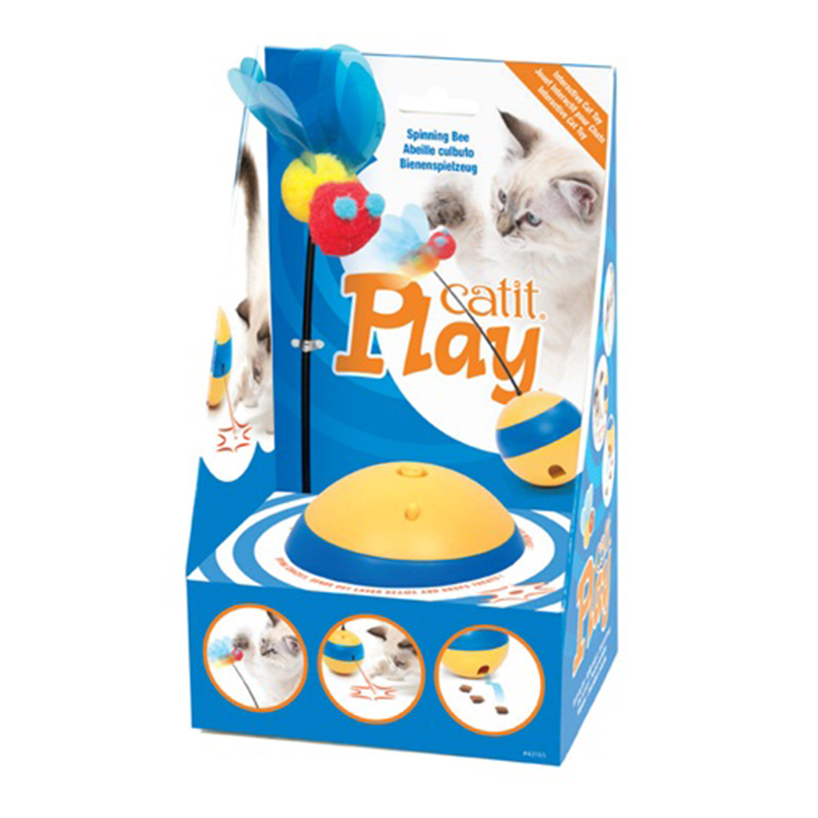 Catit Spinning Bee Tumbler Interactive Treat And Food Dispenser Toy For Cats 23.64