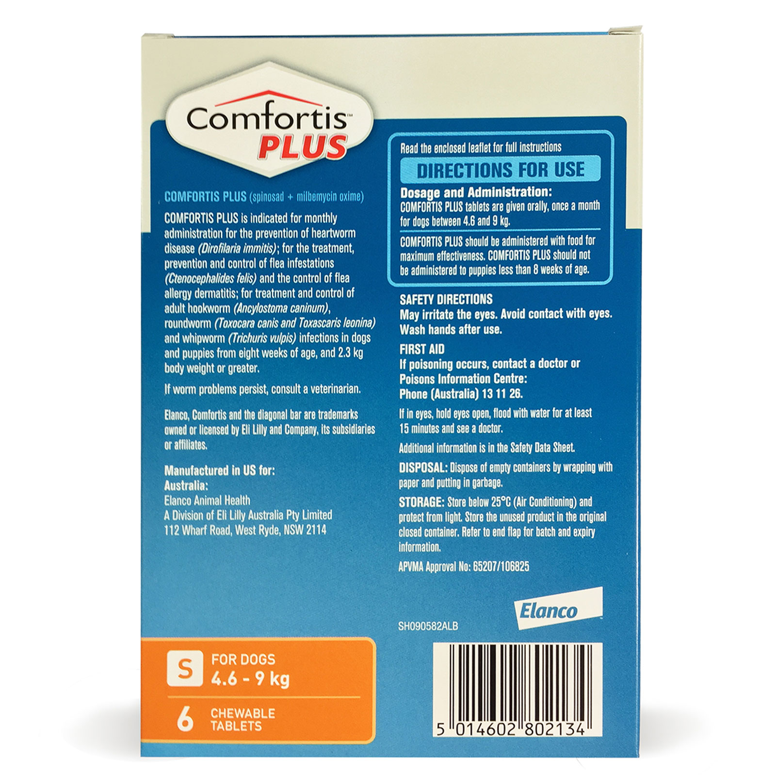 Comfortis plus orange hotsell