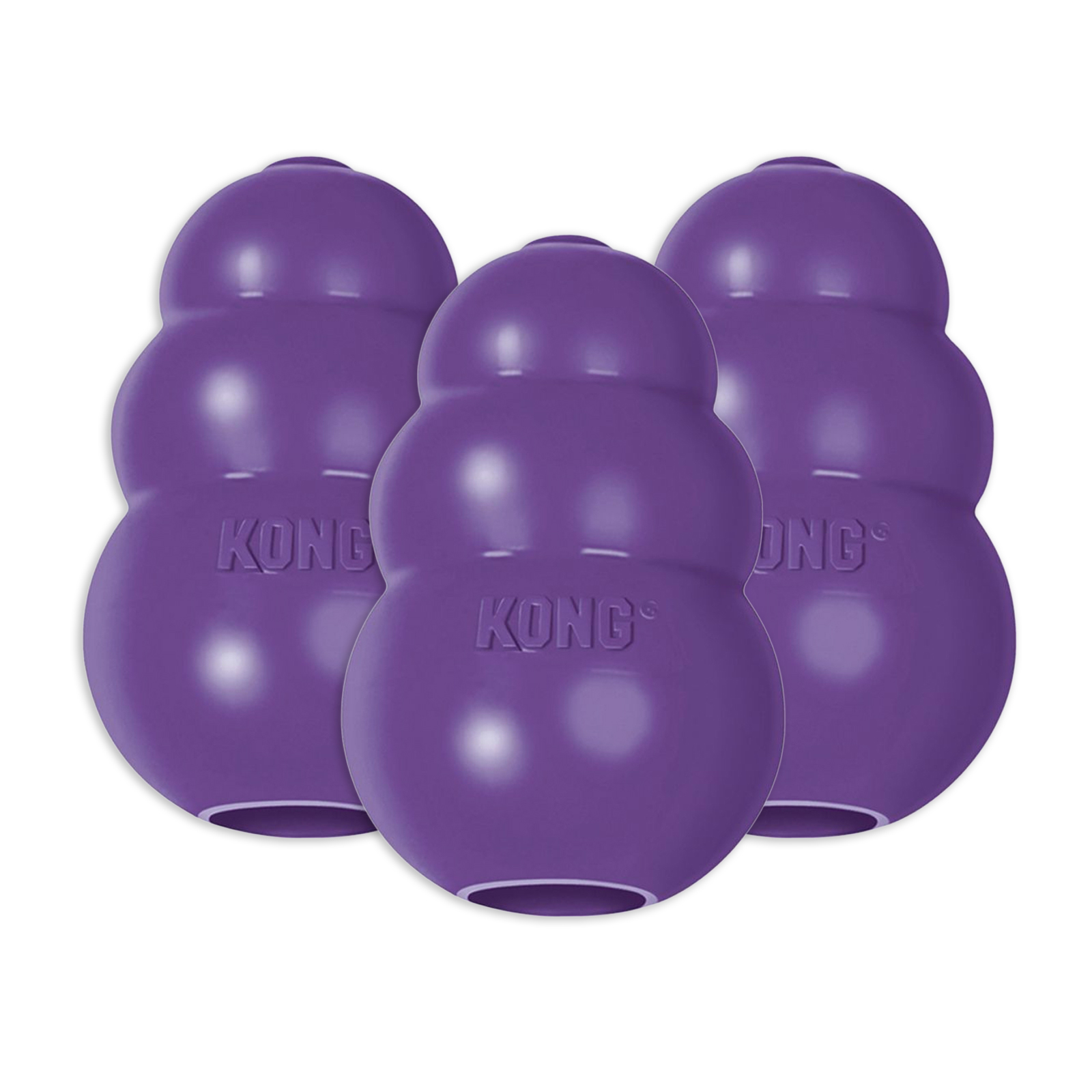 KONG Senior Gentle Natural Rubber Dog Toy, Small, Purple 