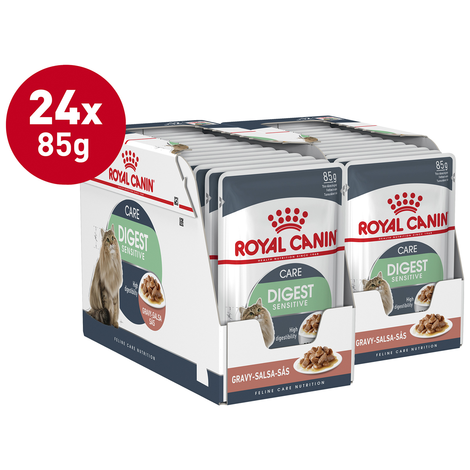 Royal Canin Digest Sensitive In Gravy Adult Pouches Wet Cat Food