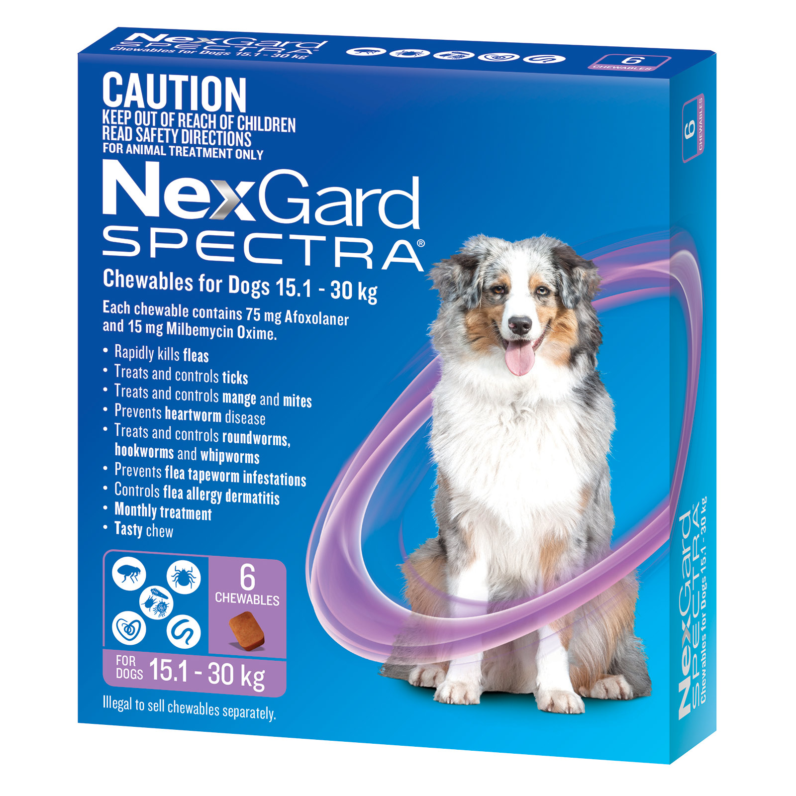 Nexgard medium 6 hot sale pack