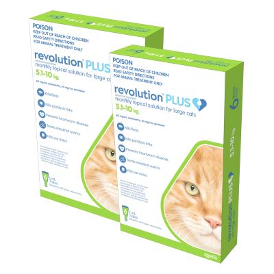 Revolution Plus For Large Cats 5 10kg 12 Pack 154.99