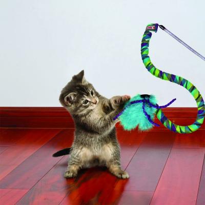 KONG Cat Curlz Teaser Feather Ribbon Wand Toy For Cats - $14.99