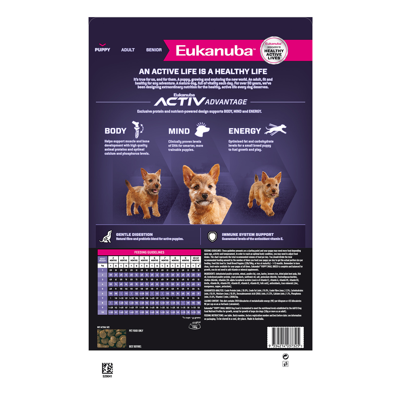 Eukanuba Small Breed Puppy Dry Dog Food 7.5kg 87.99