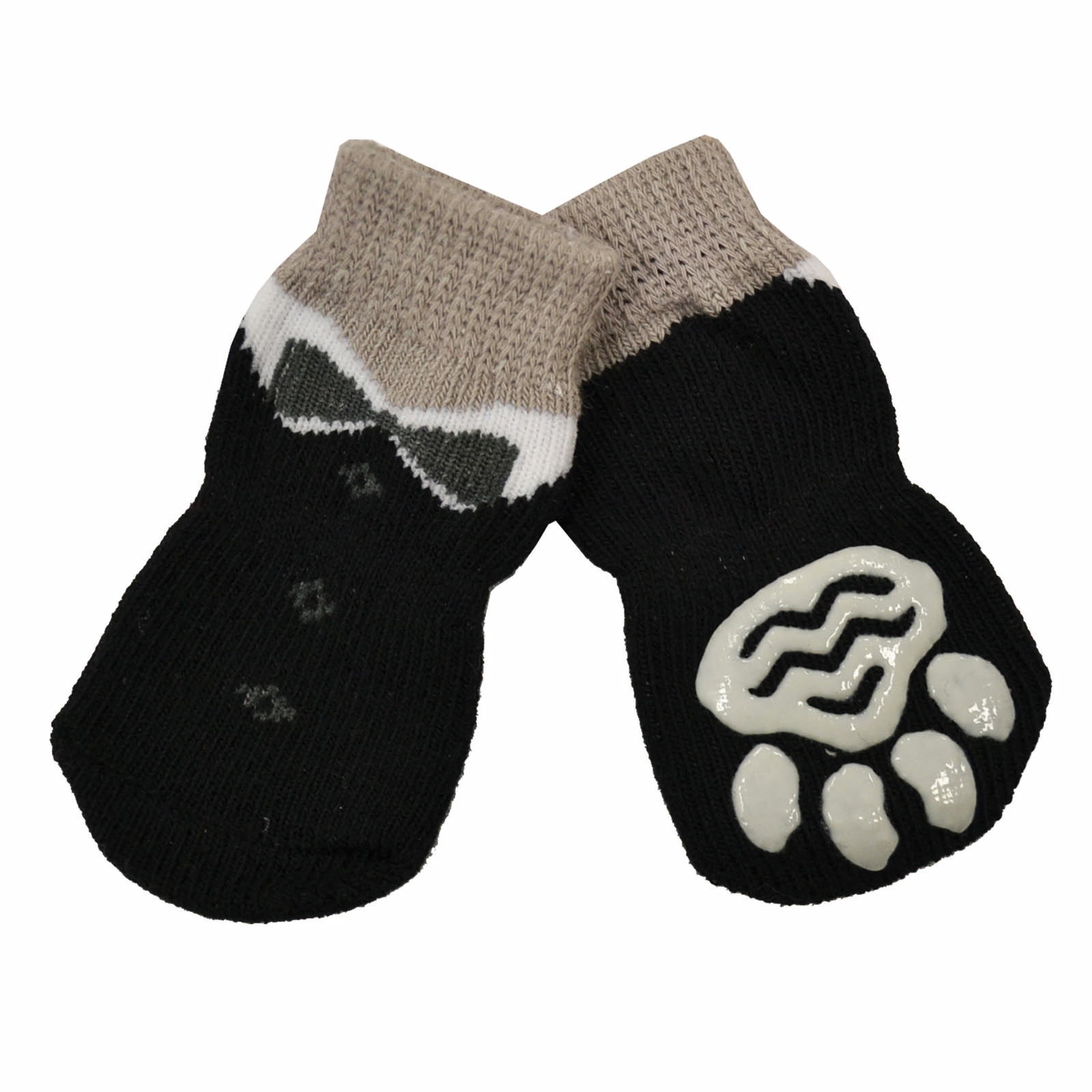 Zeez Non Slip Knitted Pet Socks Black Tuxedo Large For Dogs - $6.99
