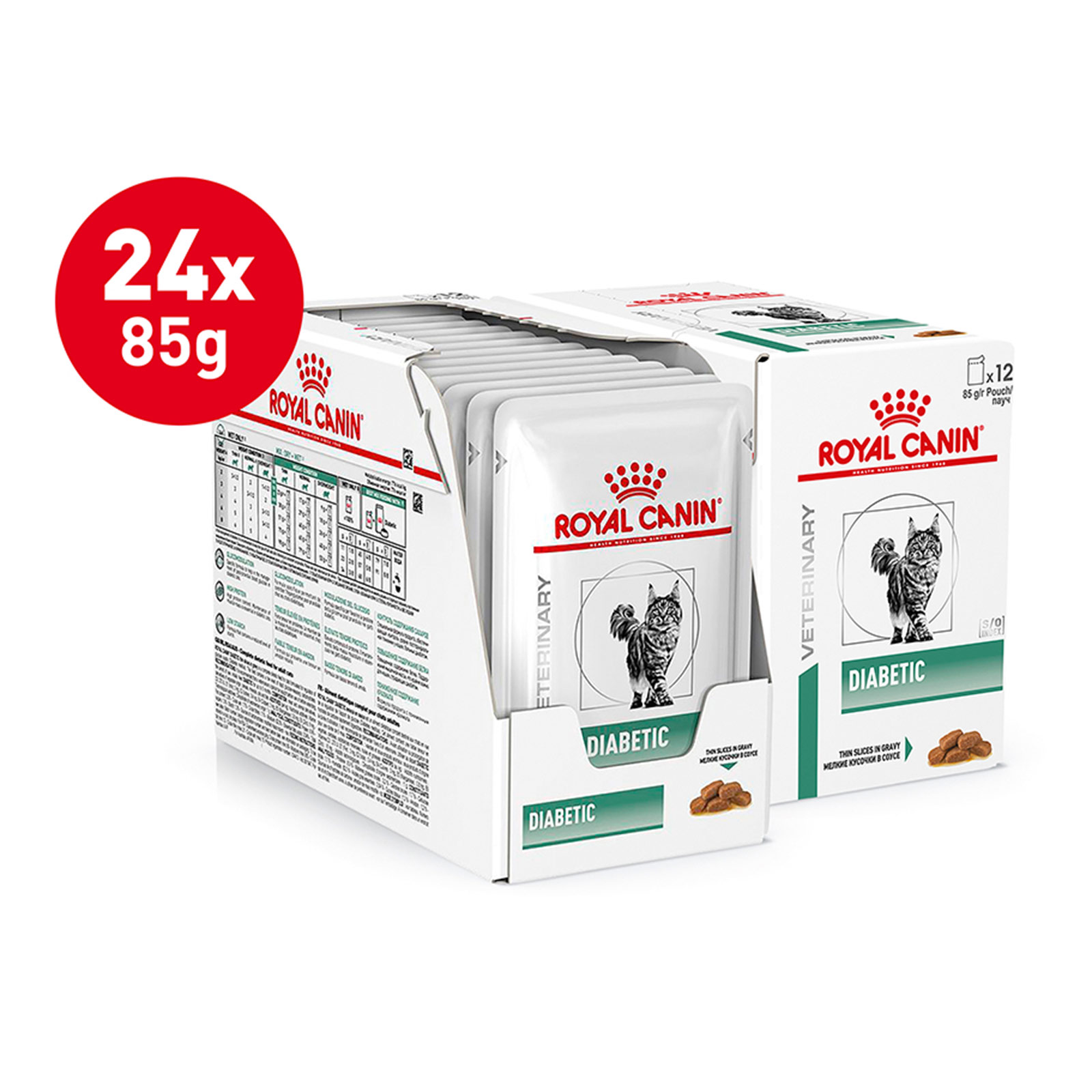 Royal Canin Veterinary Diet Feline Diabetic Pouch Wet Cat Food