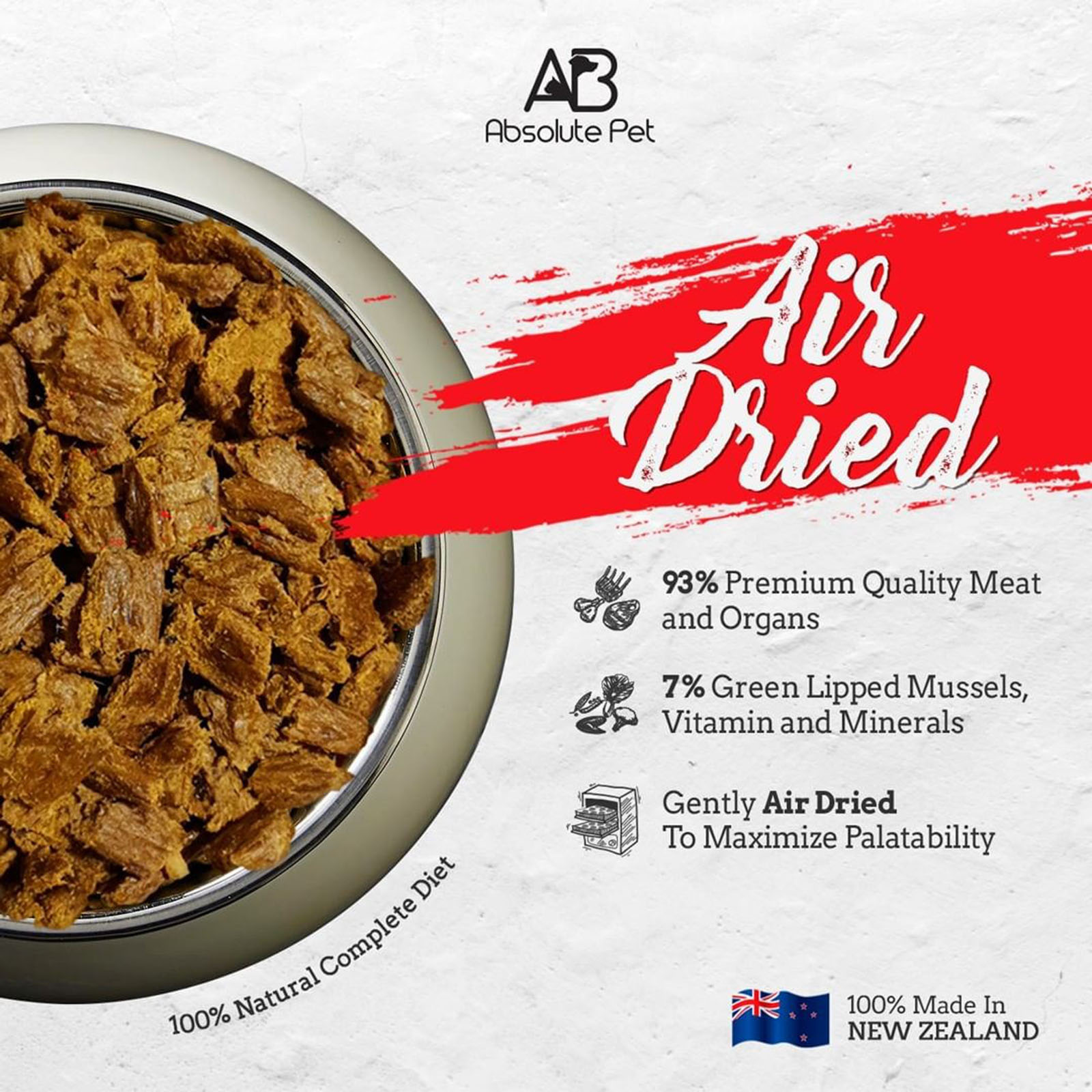 Absolute Holistic Air Dried Grain Free Beef And Venison Cat Food