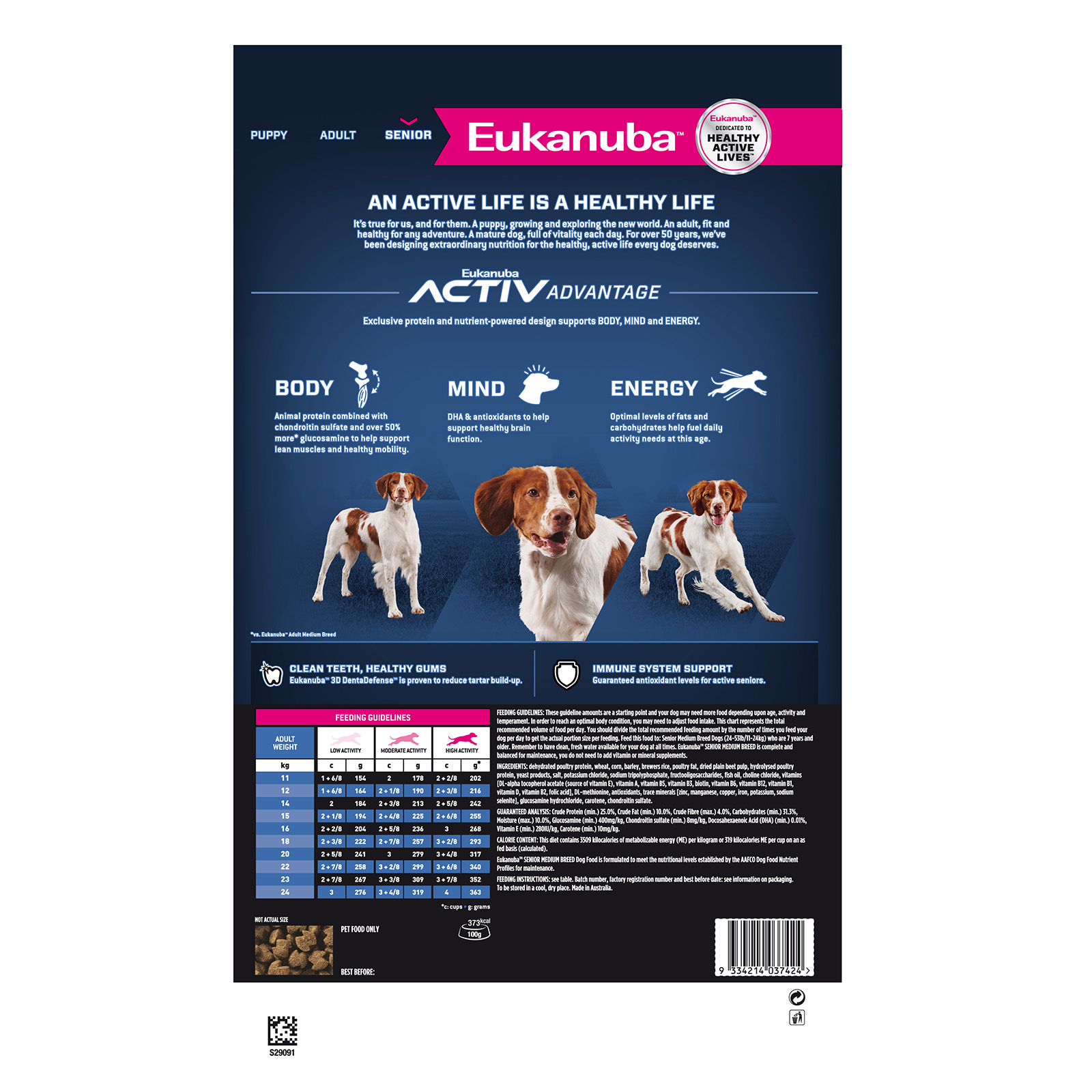 Eukanuba Medium Breed Senior 7 Years Dry Dog Food 15kg 120.00