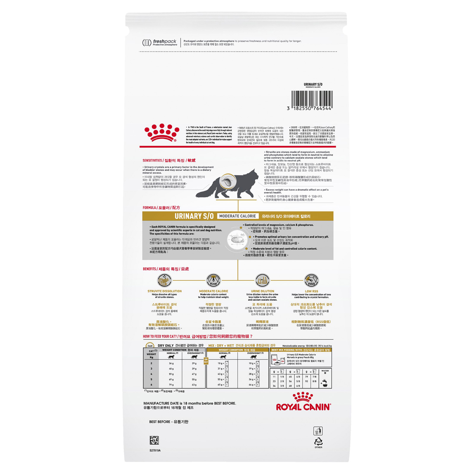 Royal canin veterinary diet urinary so hot sale moderate calorie dry cat food