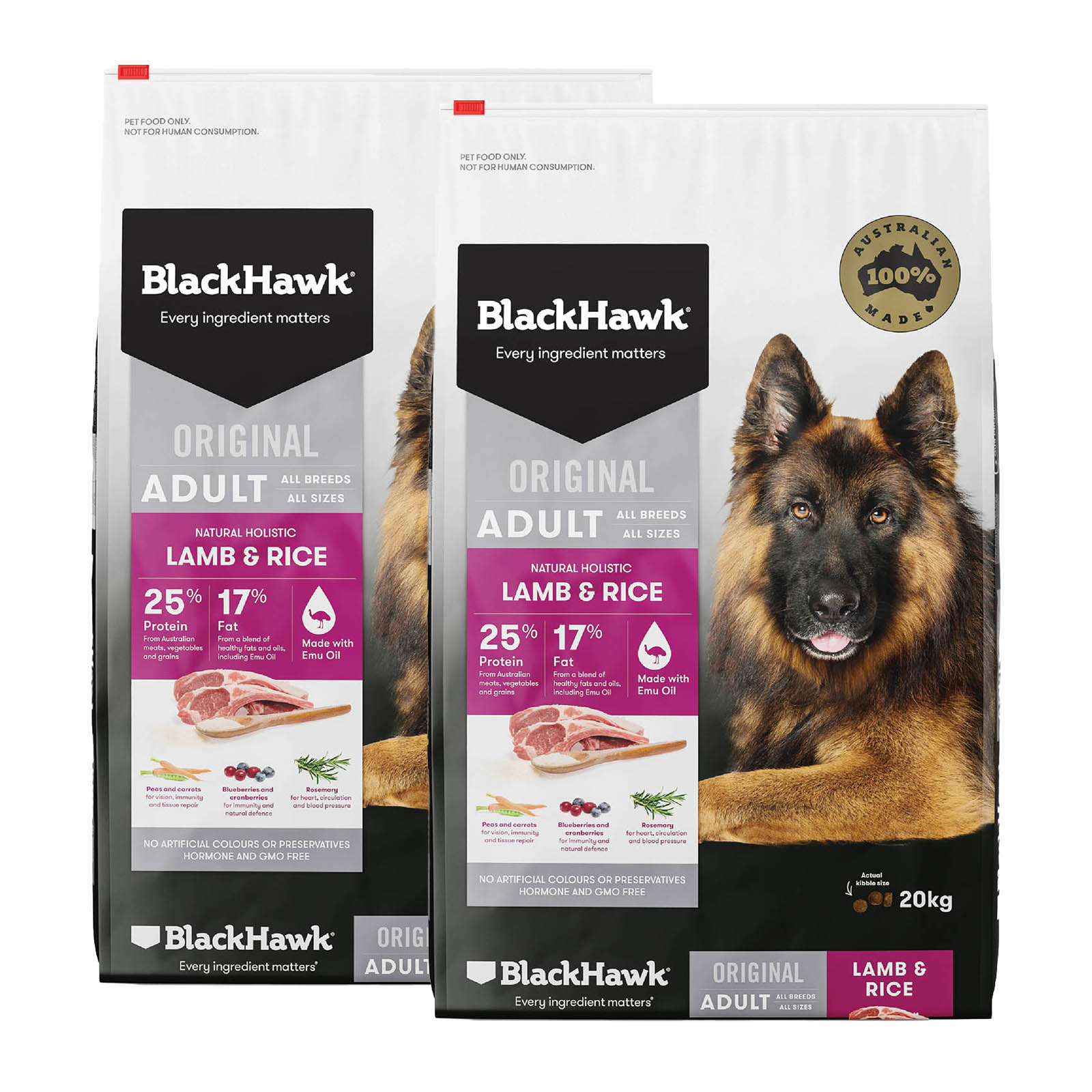 Black hawk lamb and rice adult dry dog sales food 20kg