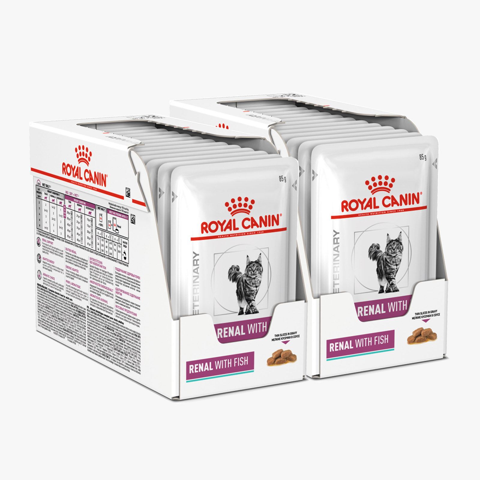 Royal Canin Veterinary Diet Feline Renal Fish Pouches Wet Cat Food