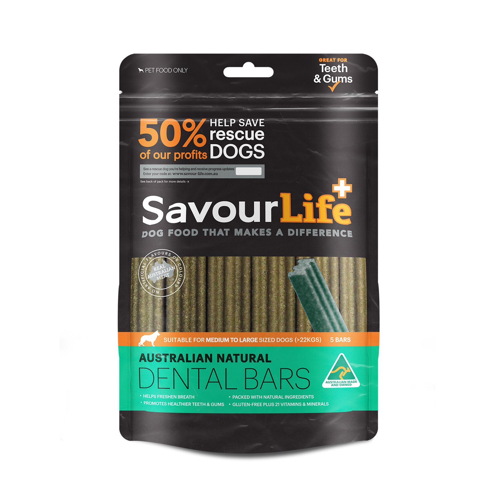 SavourLife Dental Bars With Mint And Parsely Treats For Medium And