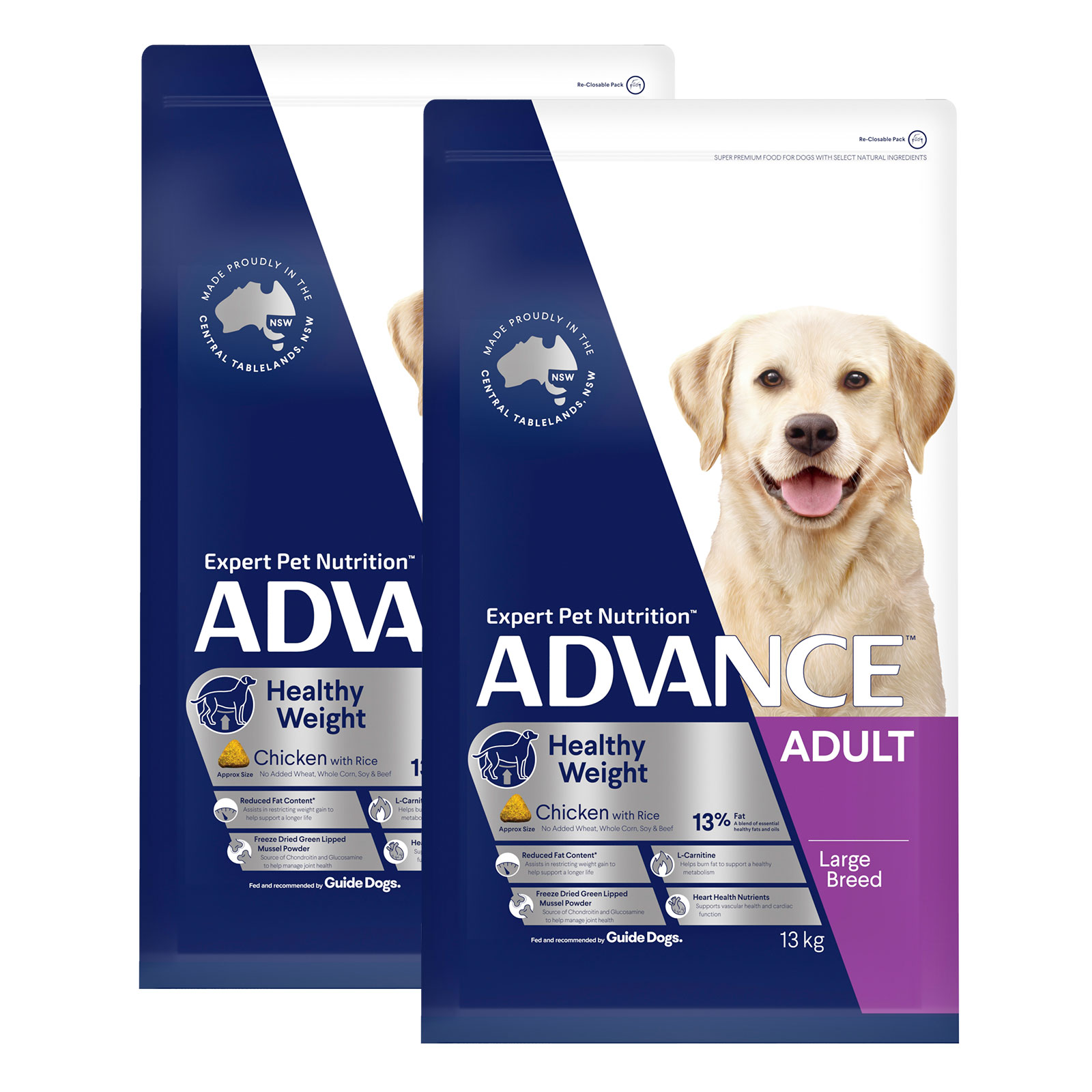 Advance Healthy Weight Chicken With Rice Large Breed Adult Dry Dog Food 