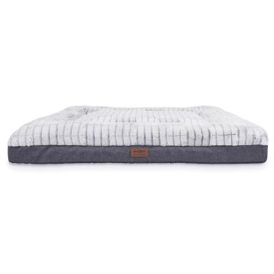 Harmony grey patched pillowtop lounger orthopedic hot sale dog bed