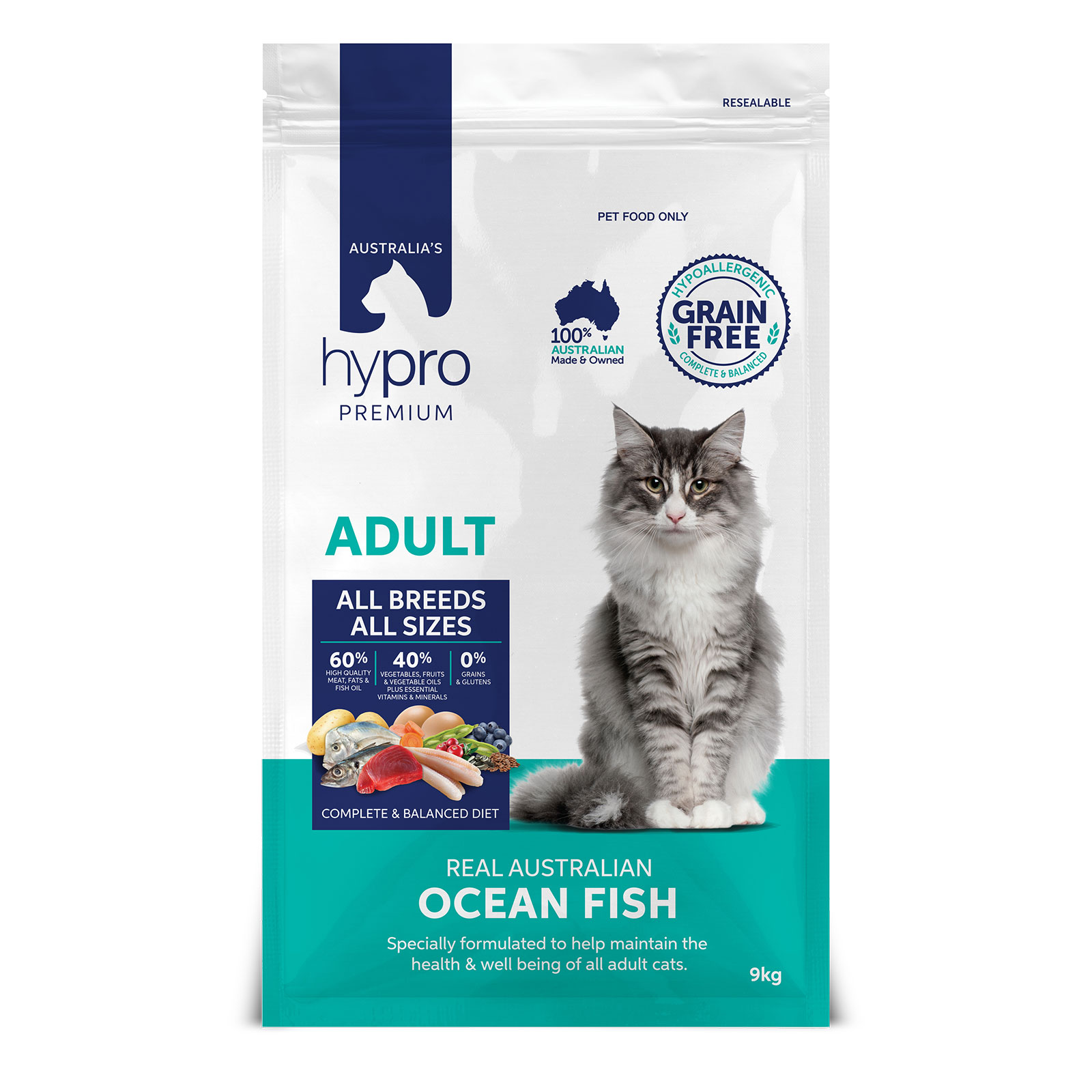 Hypro Premium Grain Free Ocean Fish All Breed Adult Dry Cat Food