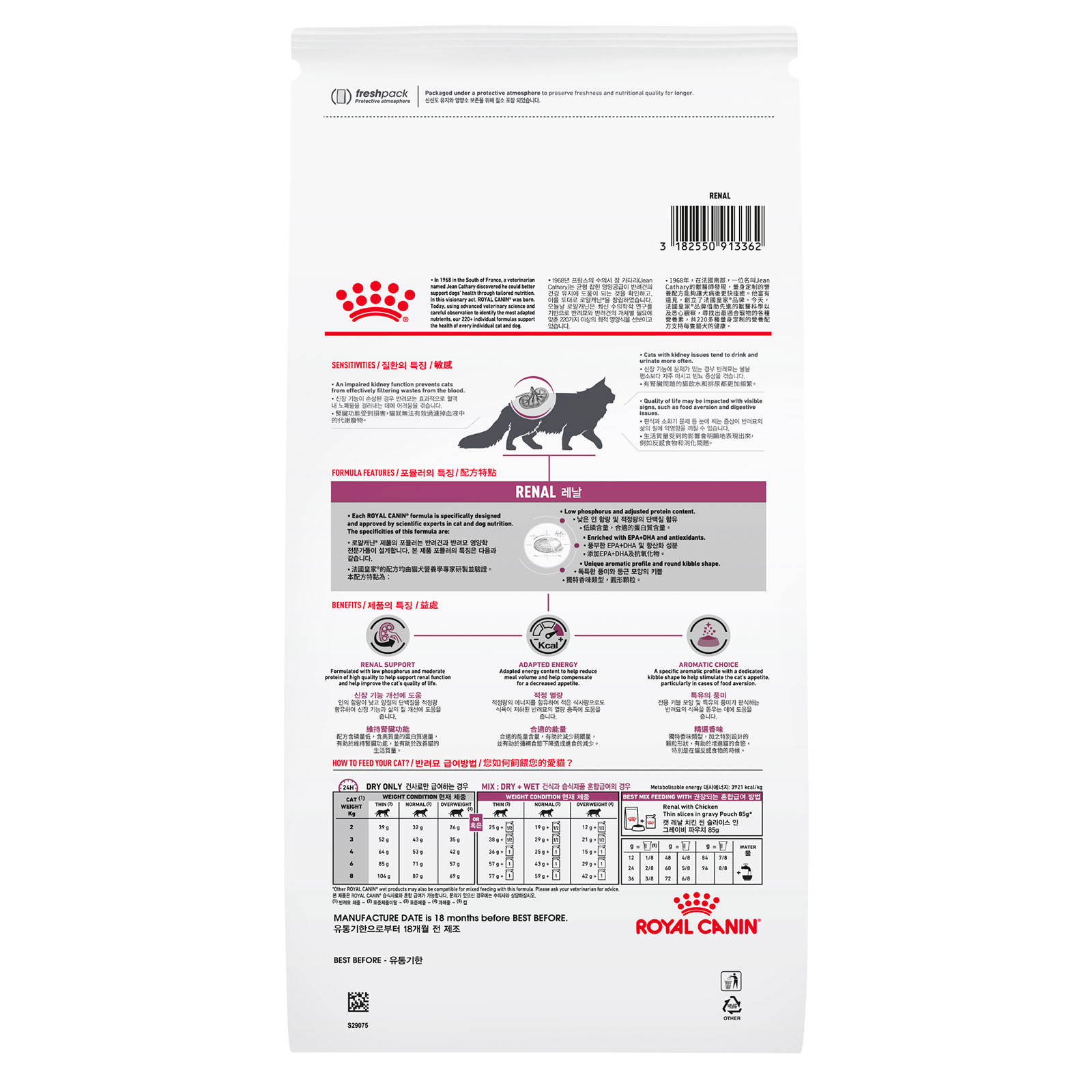 Royal Canin Veterinary Diet Feline Renal Dry Cat Food 2kg 57.69