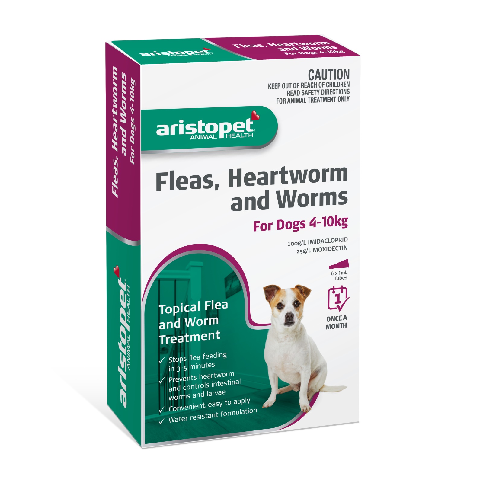 Flea and heartworm clearance treatment for dogs