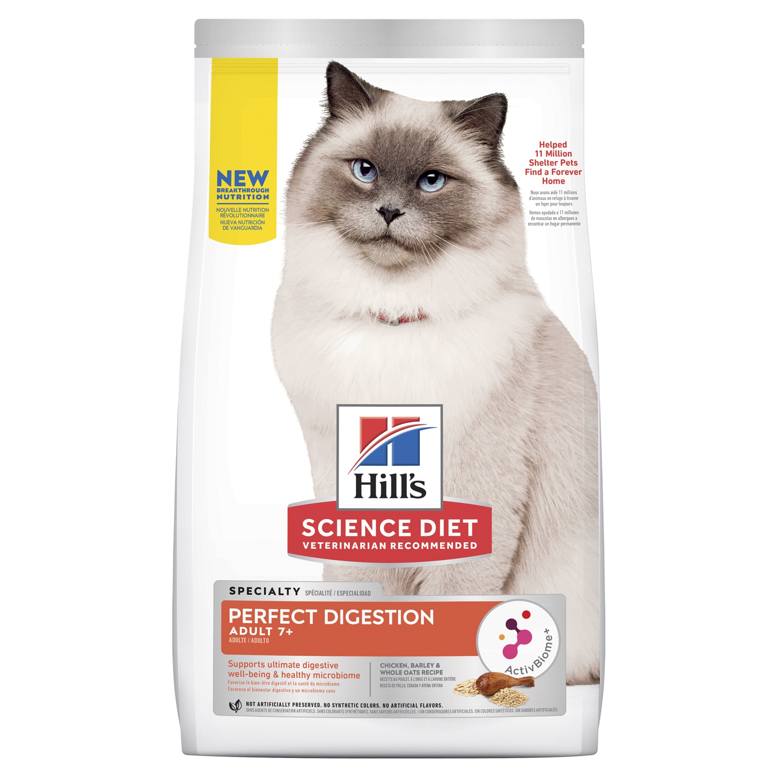 Hills Science Diet Perfect Digestion Adult 7 Dry Cat Food 2.72kg