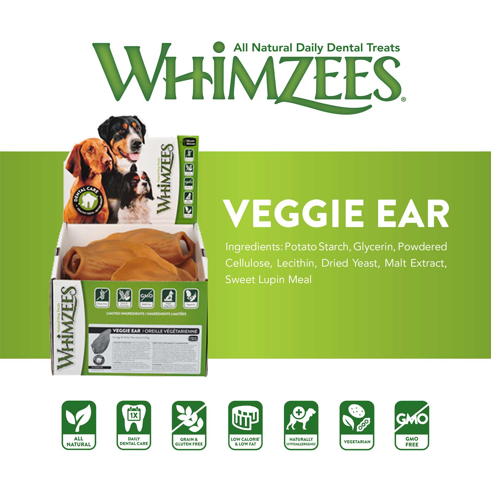 Whimzees best sale veggie ears