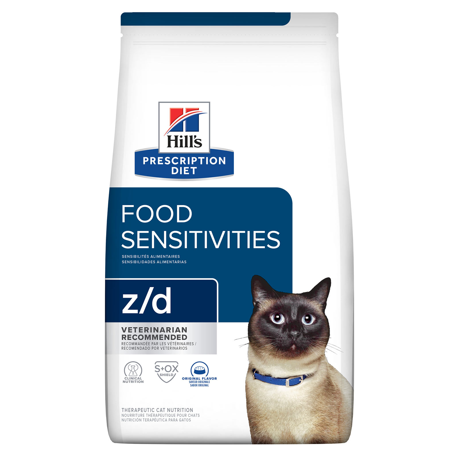 Hills Prescription Diet Feline zd Skin Food Sensitivities Original Dry Cat Food 3.85kg 102.99