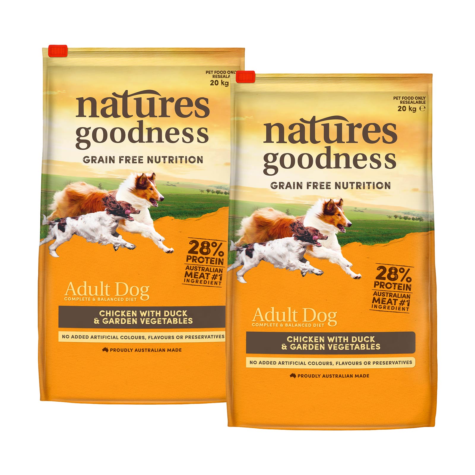 Natures Goodness Grain Free Chicken Duck And Garden Vegetables Dry Dog Food 40kg 167.99