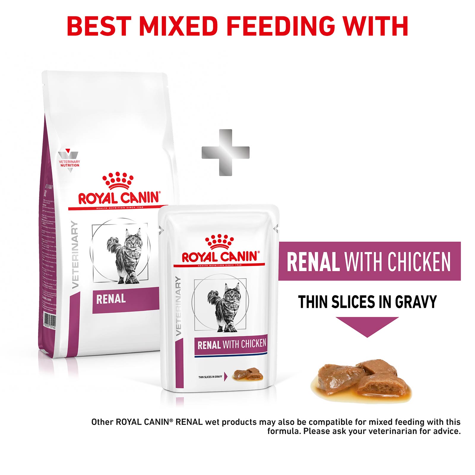 Royal Canin Veterinary Diet Feline Renal Dry Cat Food 2kg 57.69