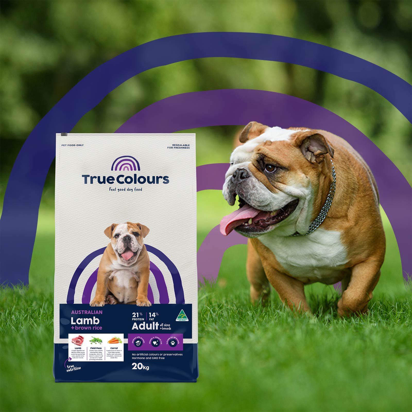 True Colours Lamb And Brown Rice Adult Dry Dog Food 20kg 94.99