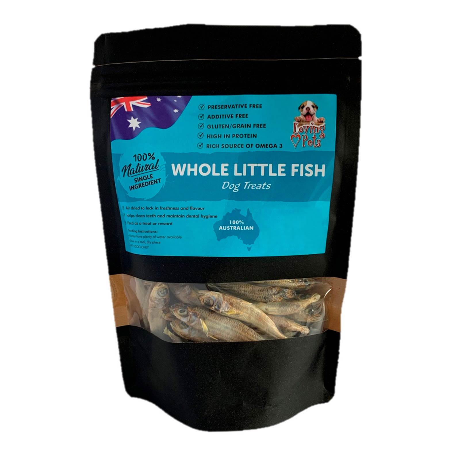 Loving Pets Whole Dried Little Fish Treats For Dogs 160gm 16.99