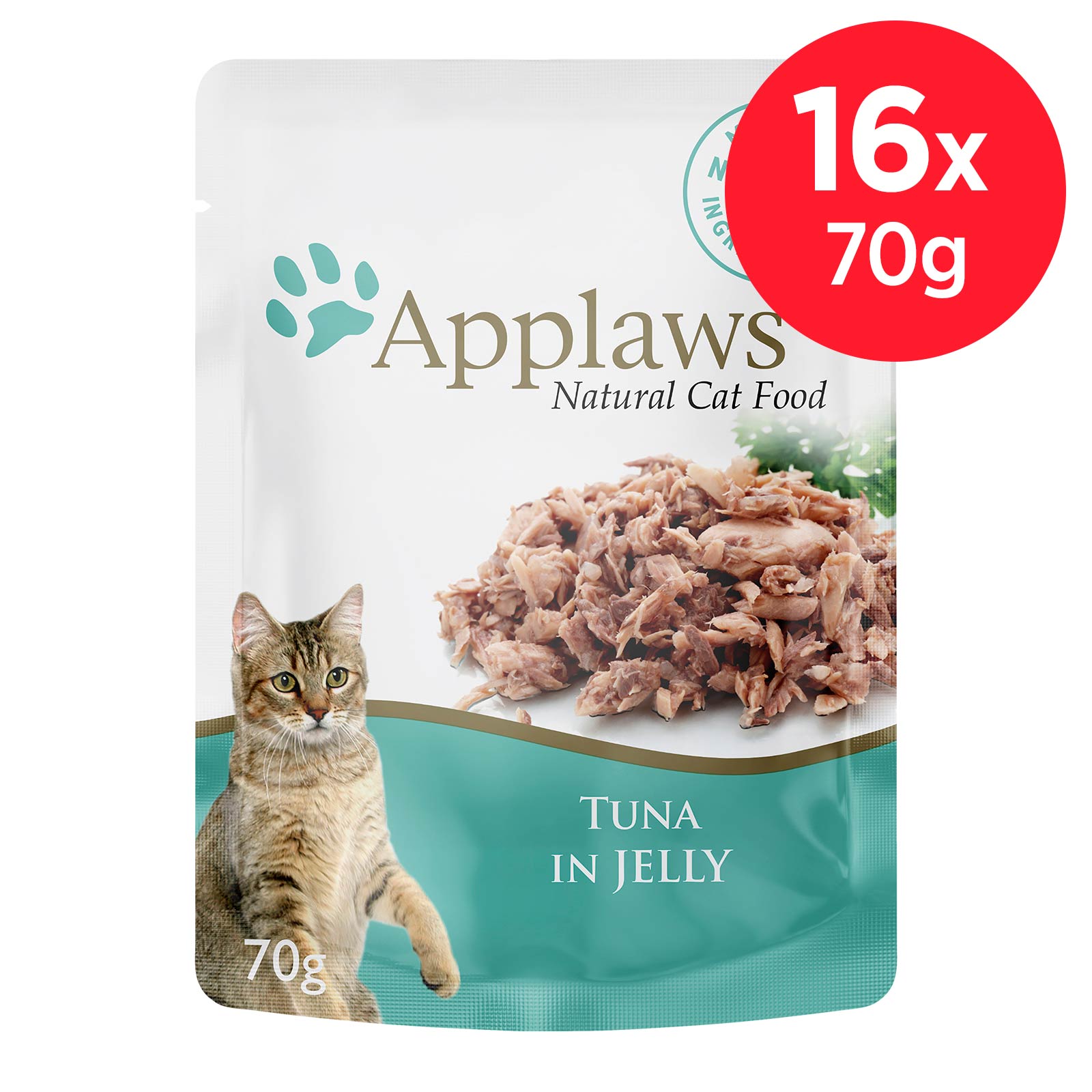 Applaws Tuna Wholemeat In Jelly Adult Pouches Wet Cat Food 70g x