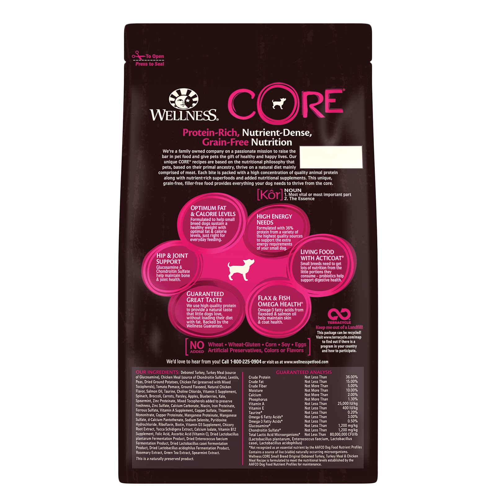 Wellness core grain free small hot sale breed reviews