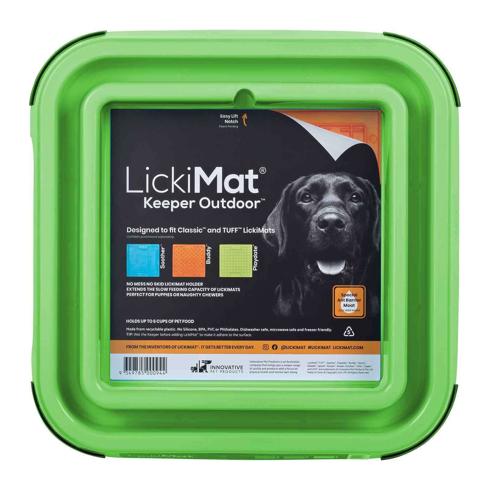 LickiMat Wobble Dog Slow Feeder Bowl, Green