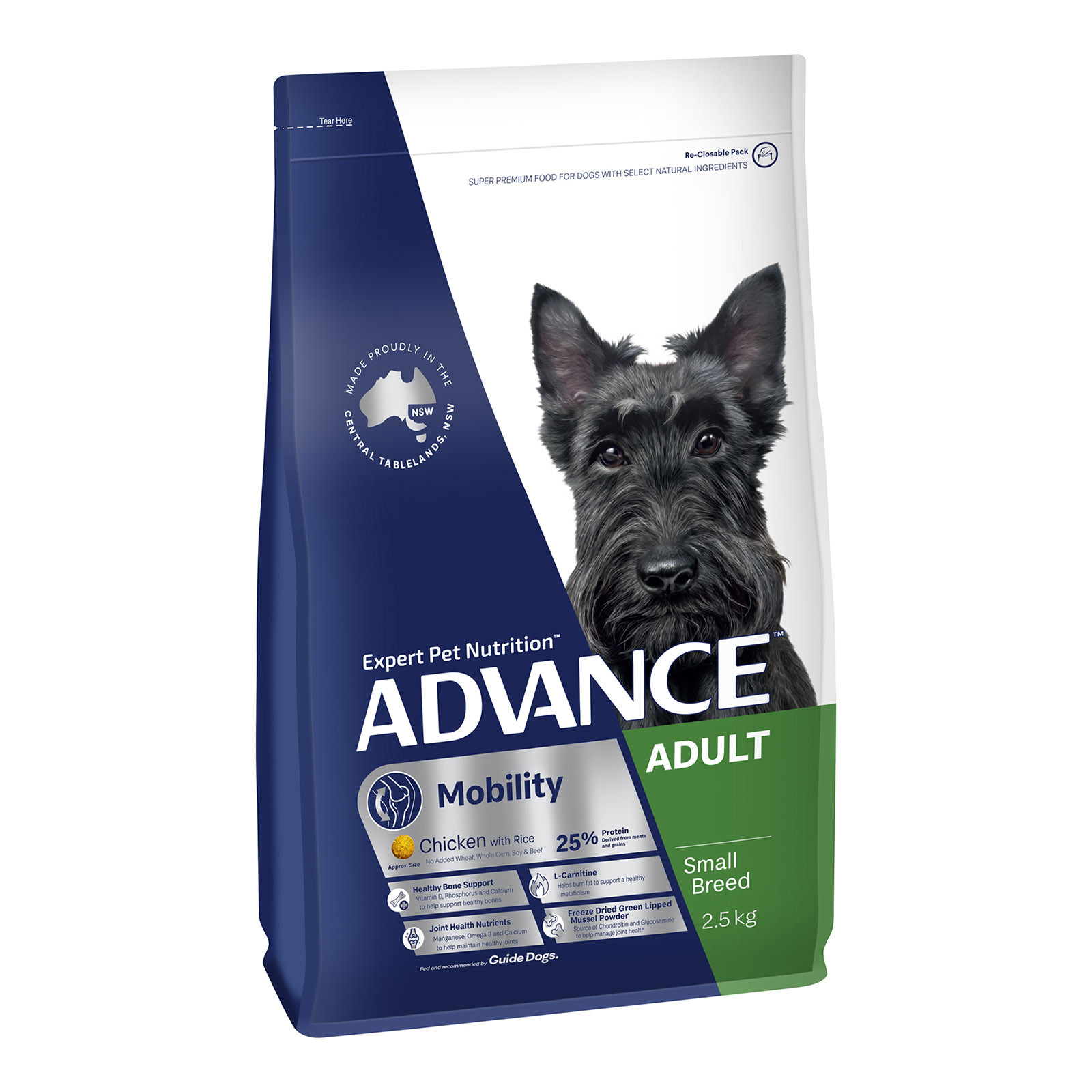 Advance Mobility Chicken With Rice Small Breed Adult Dry Dog Food 2.5kg 40.05