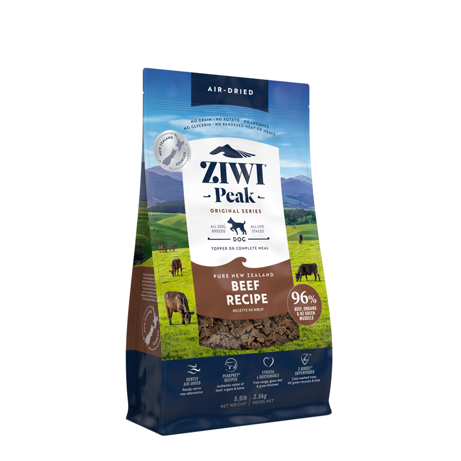 Ziwi Peak Grain Free Beef All Life Stages Air Dried Meat Dog Food