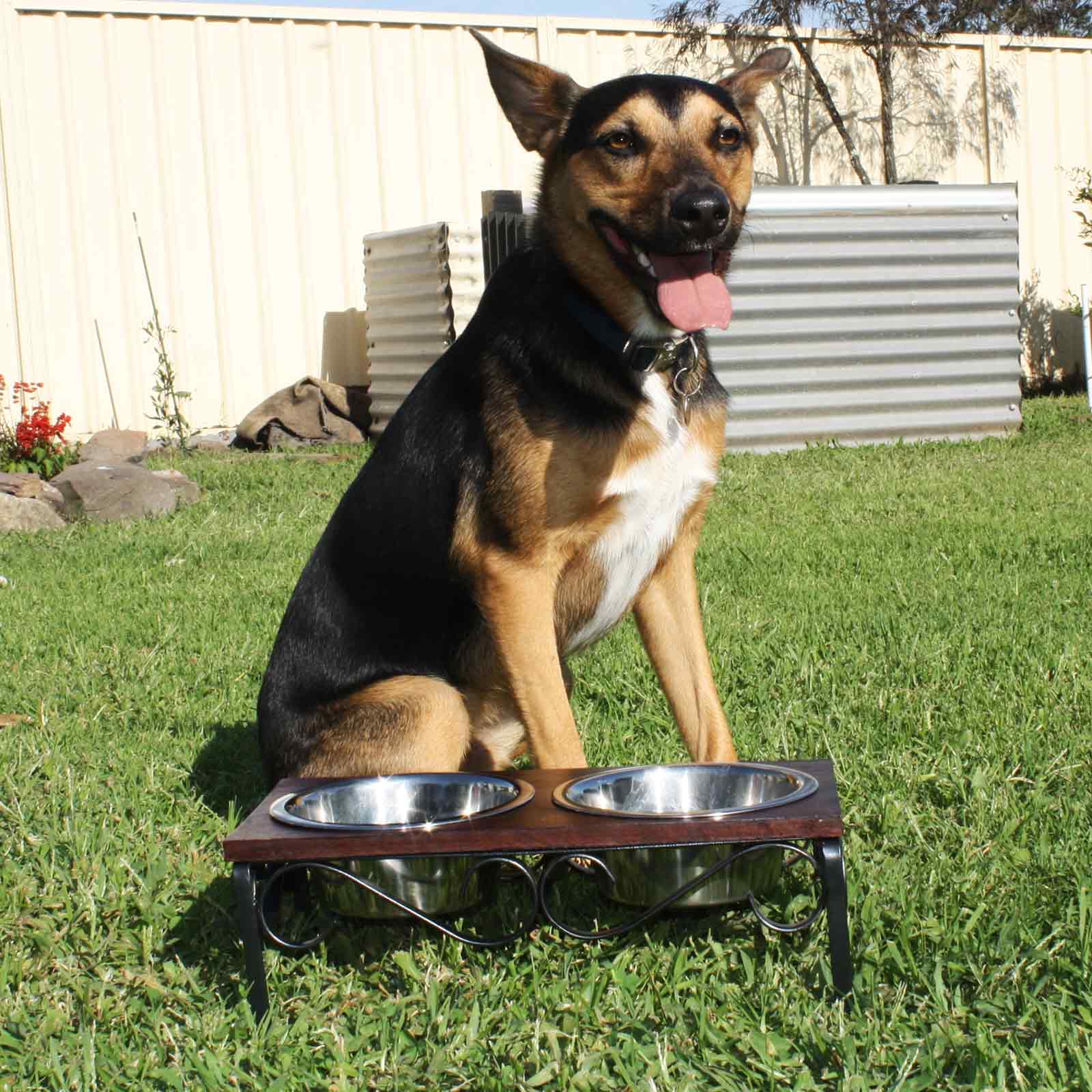 Loving Pets Wooden Layton Diner Dog Bowl