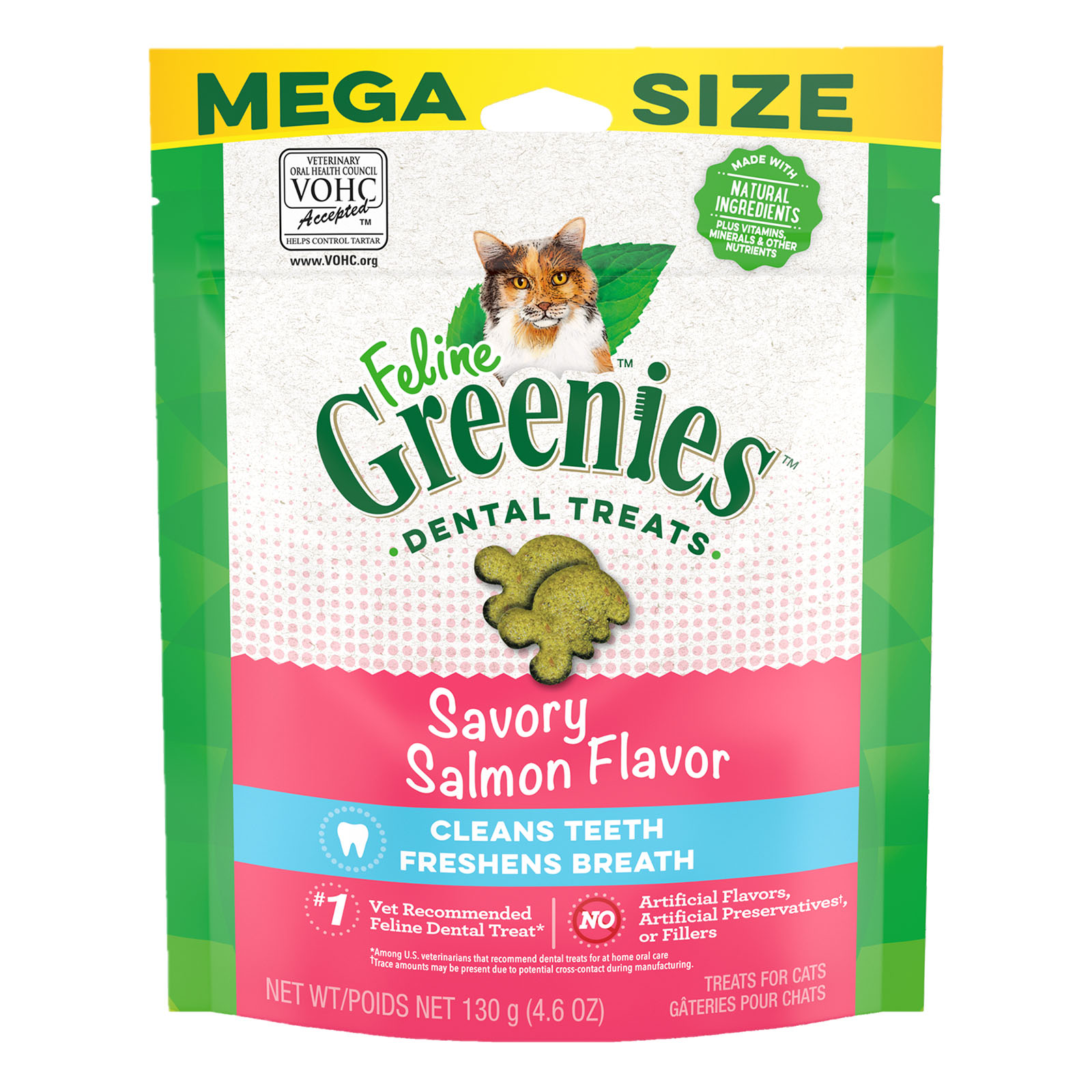 Greenies Feline Dental Treats Salmon Flavour For Cats 130g - $14.99