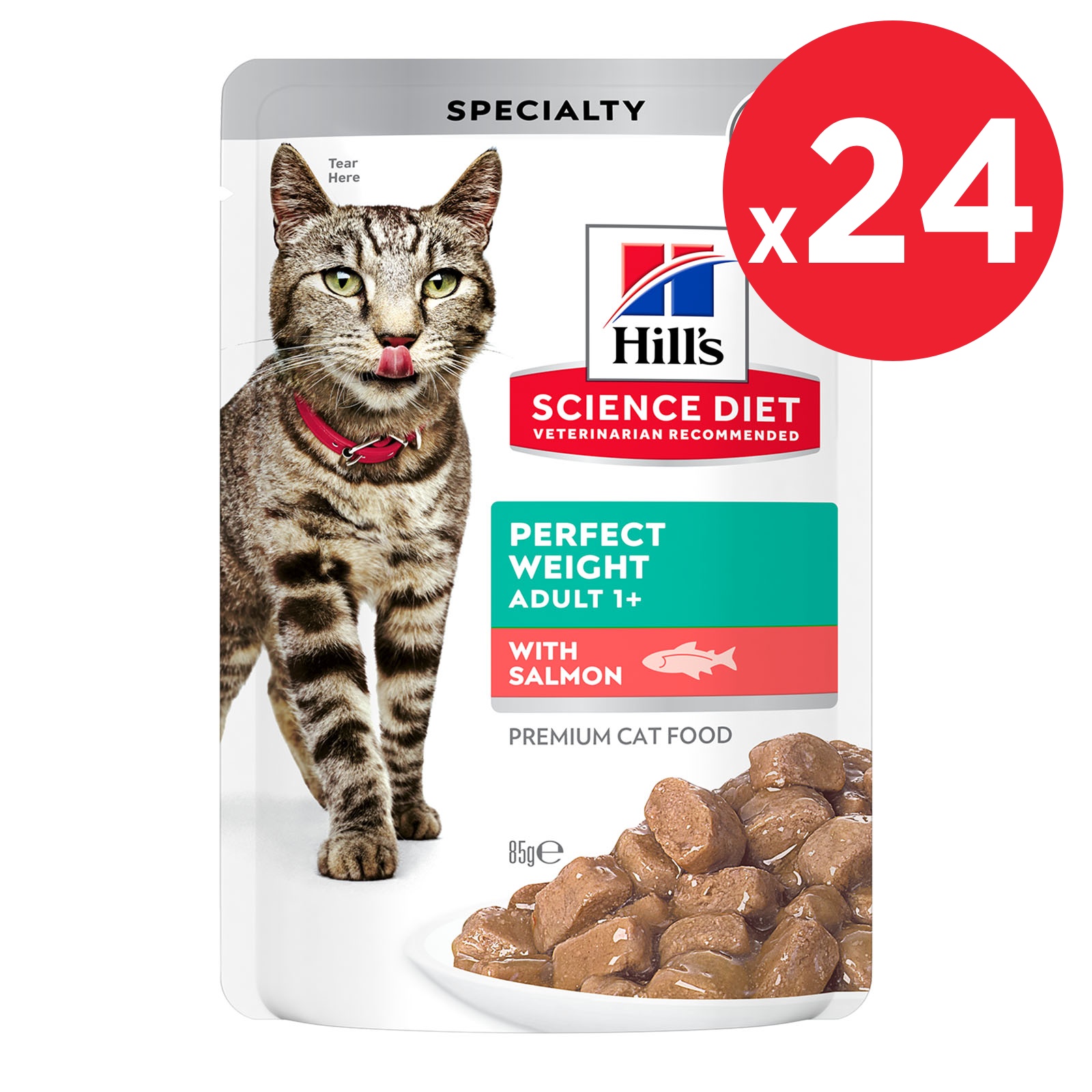 Hills Science Diet Adult Perfect Weight Salmon Pouches Wet Cat