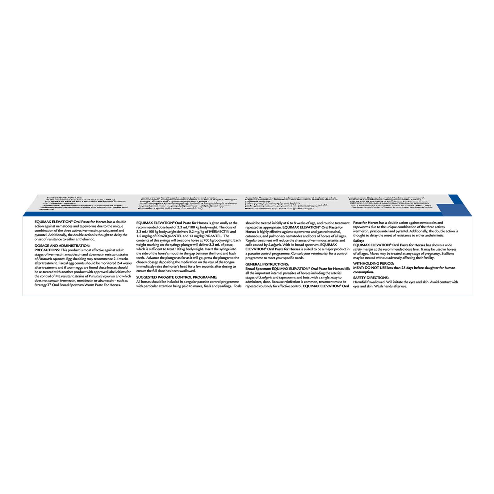 Equimax elevation oral horse worming paste 23 1ml x 2 61 99