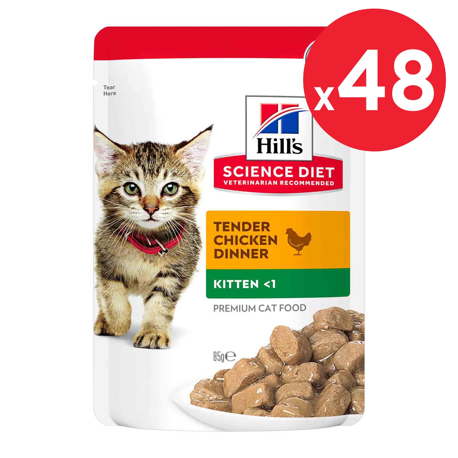 Hills Science Diet Tender Chicken Dinner Kitten Pouches Wet Cat