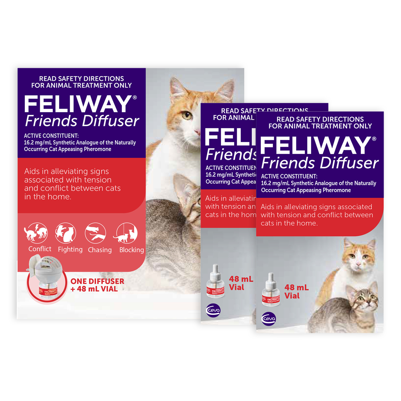 Feliway Friends Getting Started Diffuser Set For Kittens And Cats With  Refills 48ml x 2 - $200.31